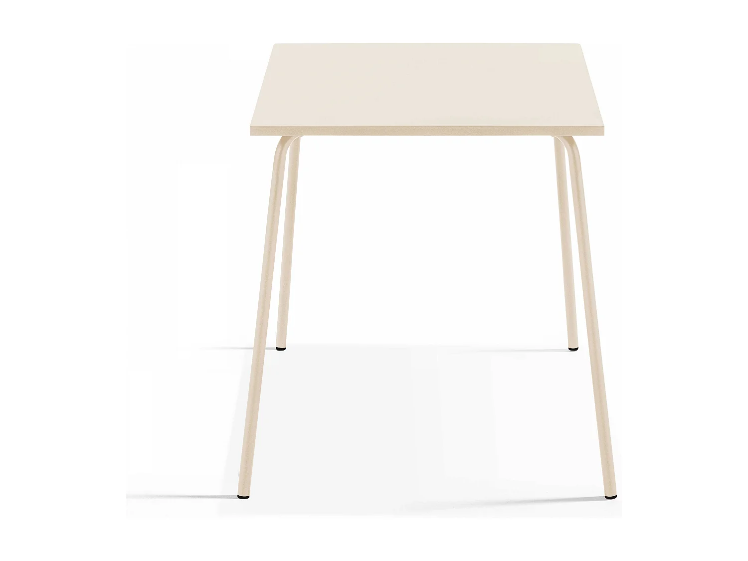 Ensemble table de jardin carrée et 2 chaises bistrot ivoire - Palavas