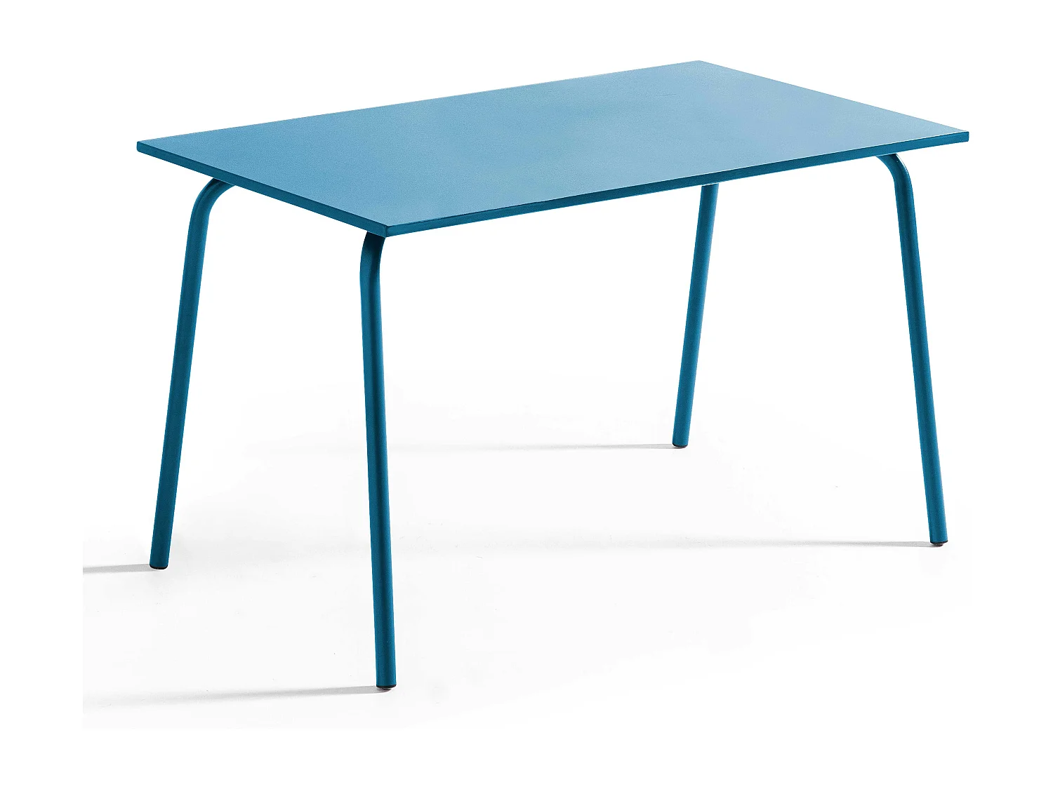 Ensemble table de jardin en métal et 4 chaises bleu pacific - Palavas