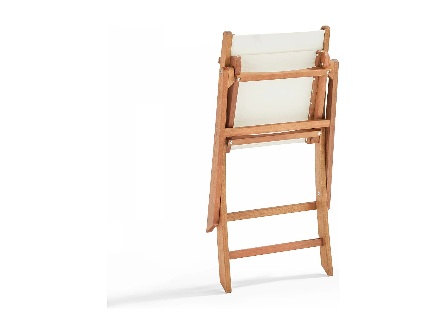 Ensemble table carrée pliante et 2 chaises pliantes blanches