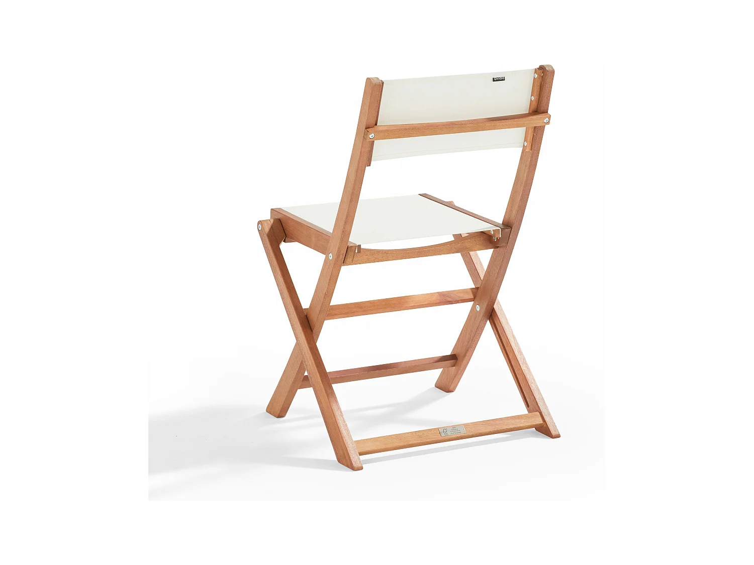 Ensemble table carrée pliante et 2 chaises pliantes blanches