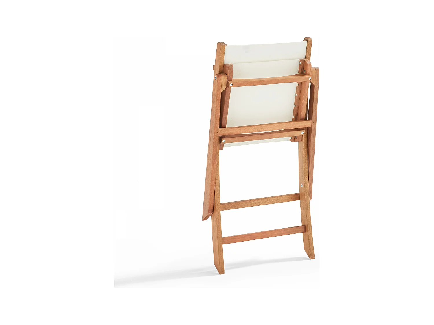 Ensemble table carrée pliante et 2 chaises pliantes blanches