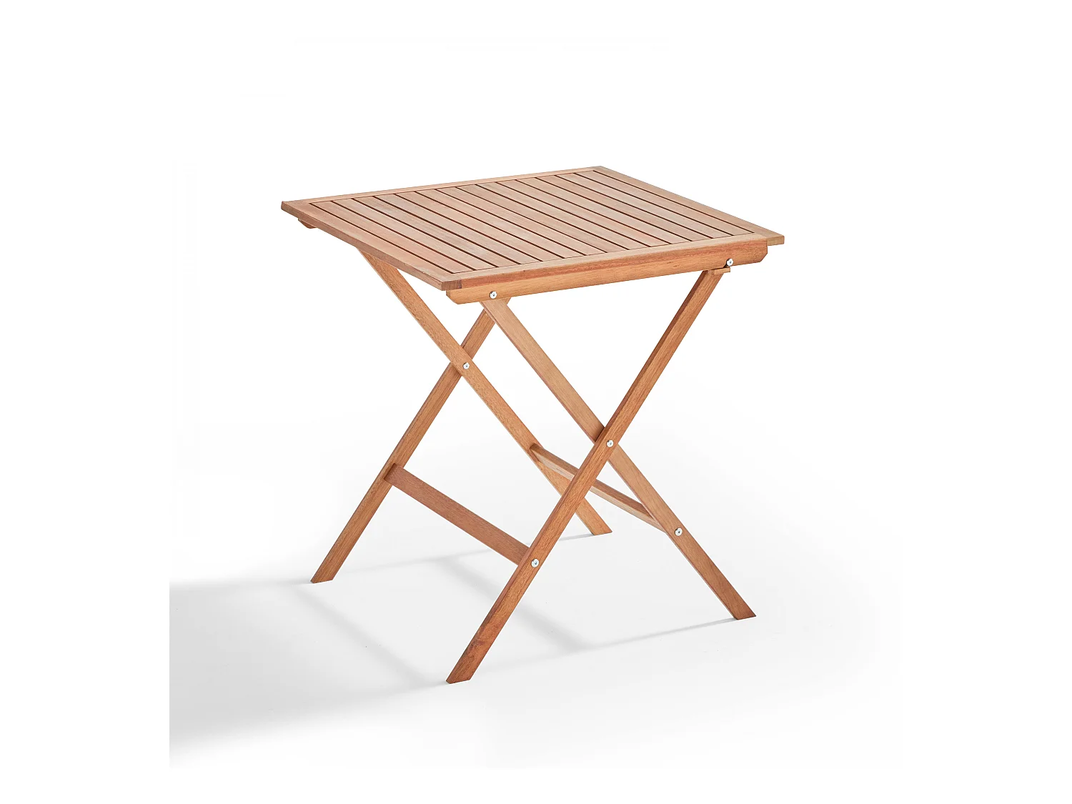 Ensemble table carrée pliante et 2 chaises pliantes blanches
