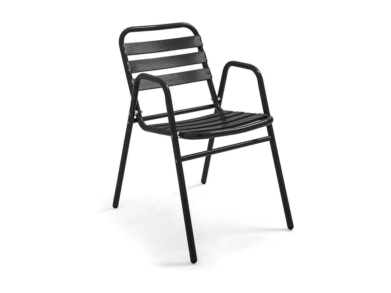 Tuinbistroset met 4 plaatsen in grijs aluminium