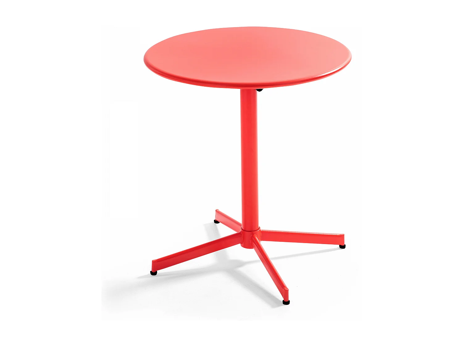 Ensemble table de jardin et 2 fauteuils métal rouge - Palavas