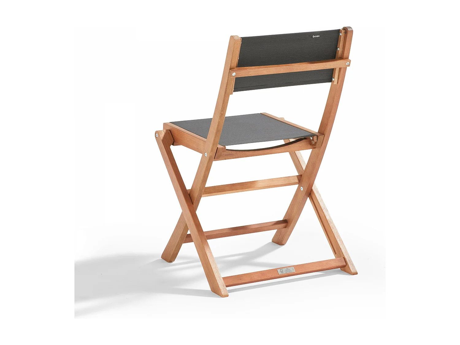 Ensemble table carrée pliante et 2 chaises pliantes noir