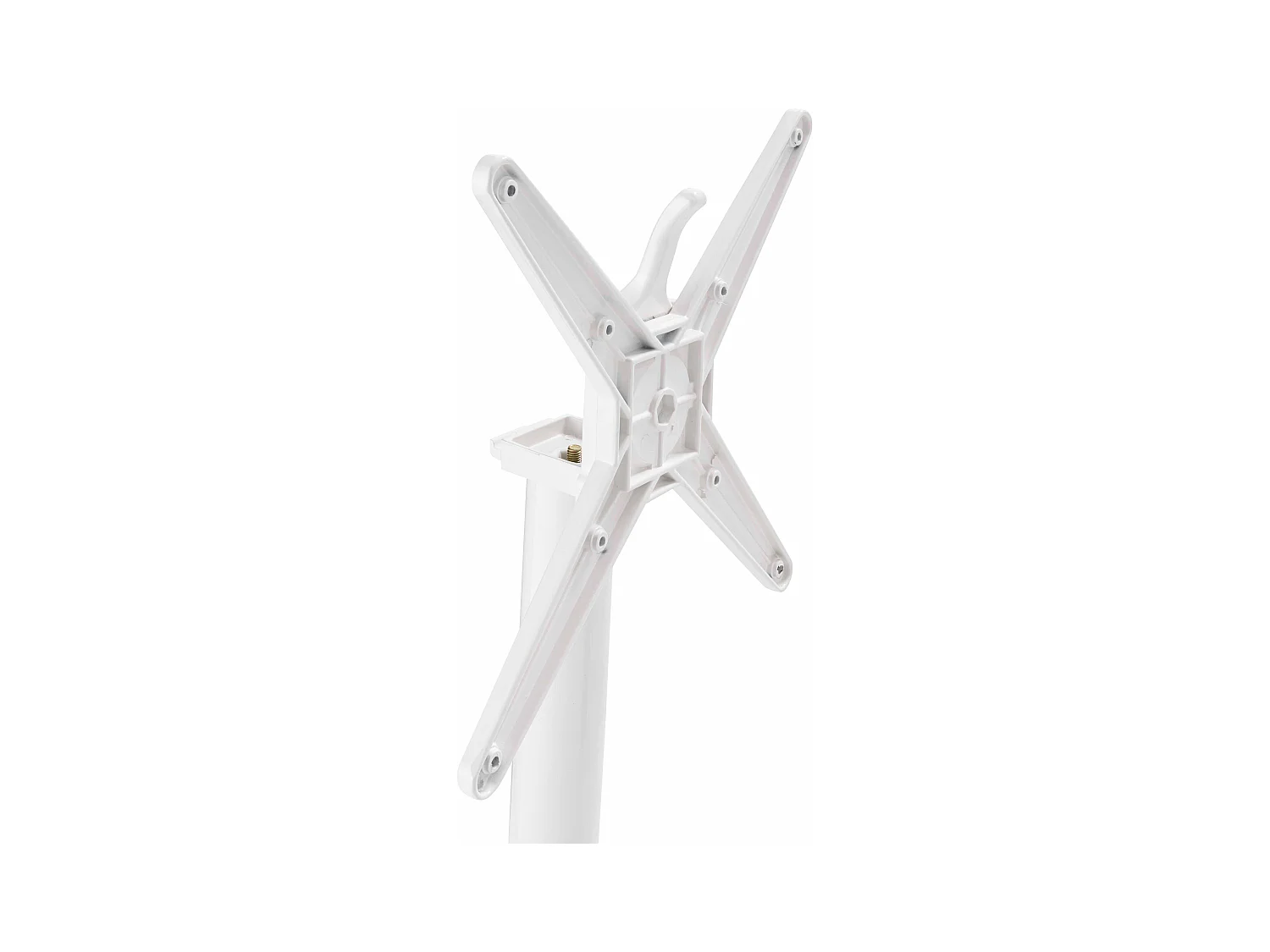 Ensemble table de terrasse  stratifié chêne foncé et 2 fauteuils blanc