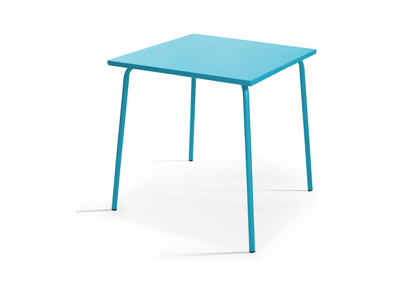 Ensemble table de jardin bistrot et 2 chaises en acier bleu - Palavas