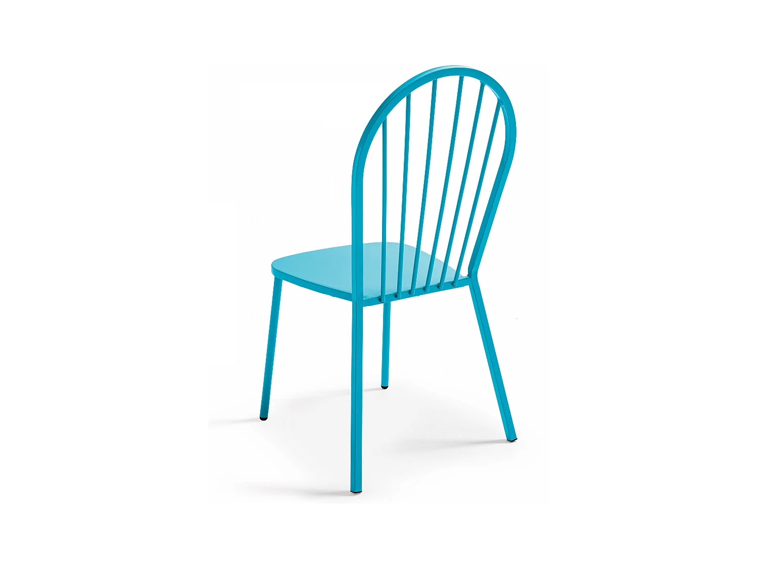 Ensemble table de jardin bistrot et 2 chaises en acier bleu - Palavas