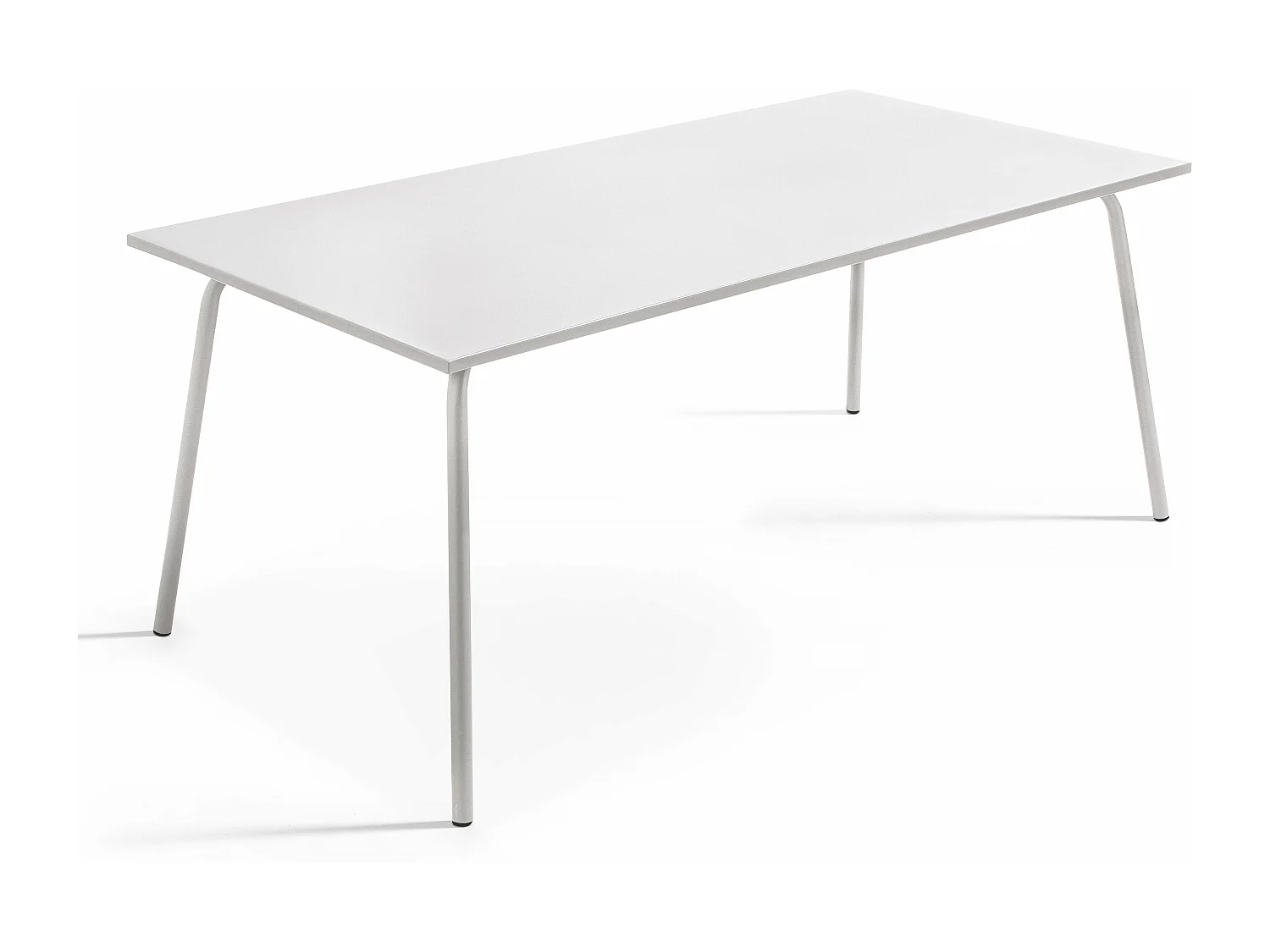 Ensemble table de Jardin et 8 fauteuils en métal blanc - Palavas