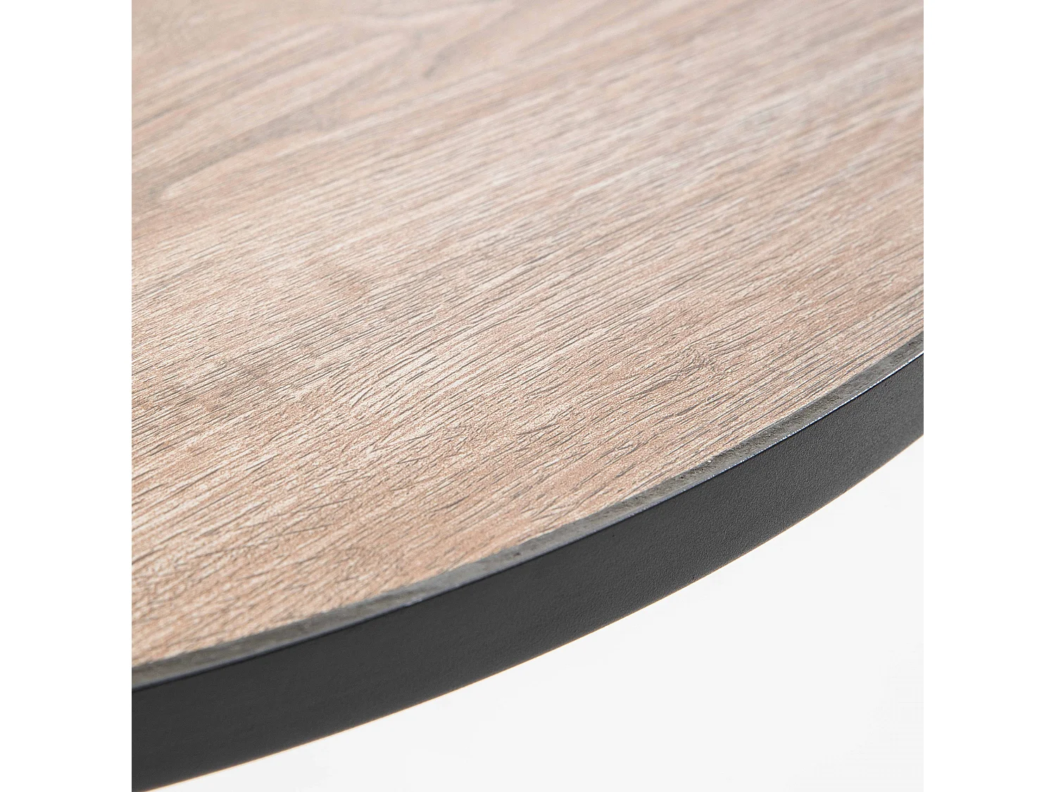 Ensemble de jardin table ronde et 4 fauteuils acier marron - Tivoli