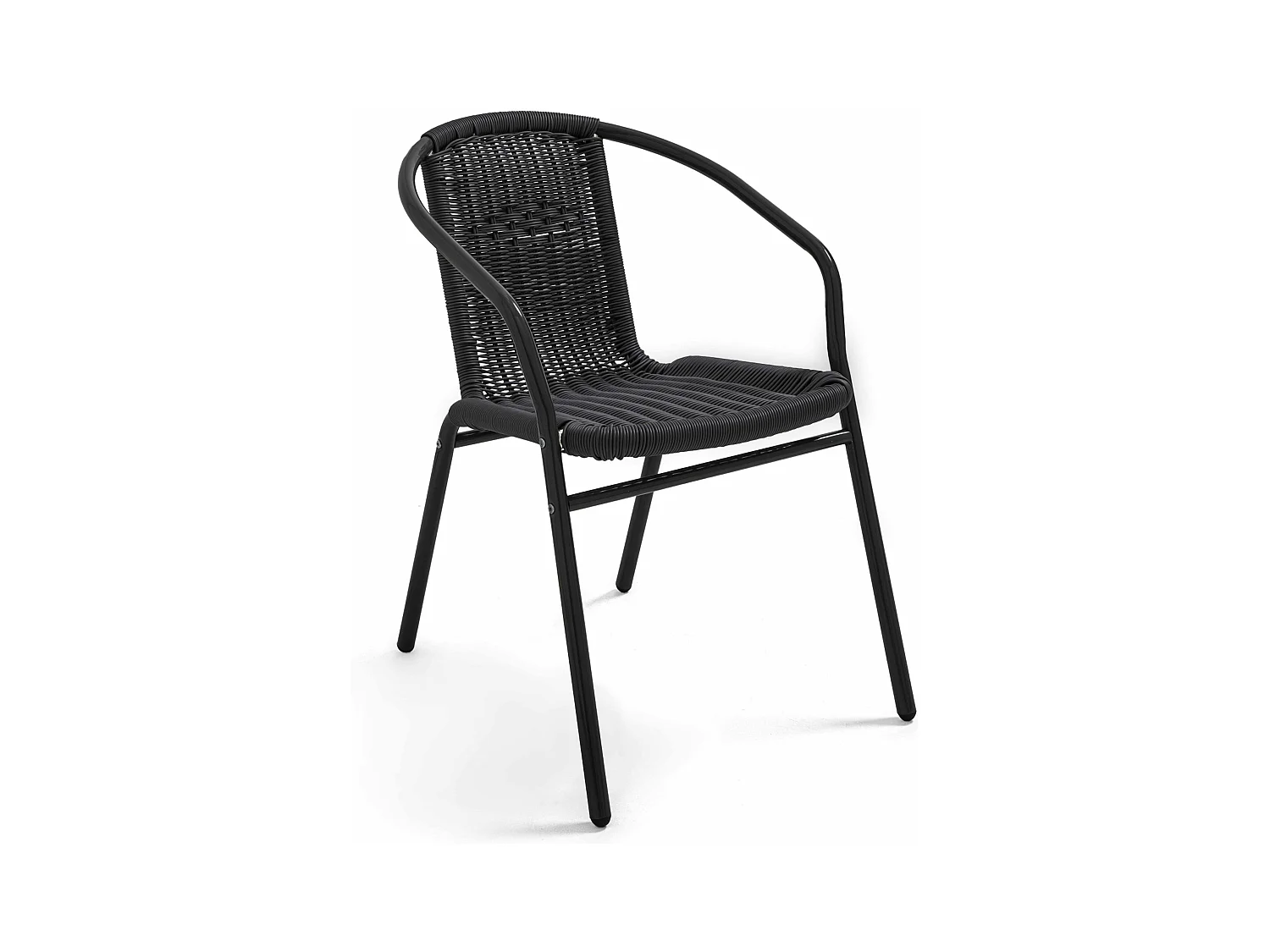 Table de jardin carré  plateau bois et 2 chaises en résine