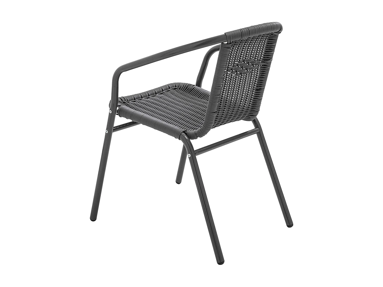 Table de jardin carré plateau bois et 2 chaises en résine