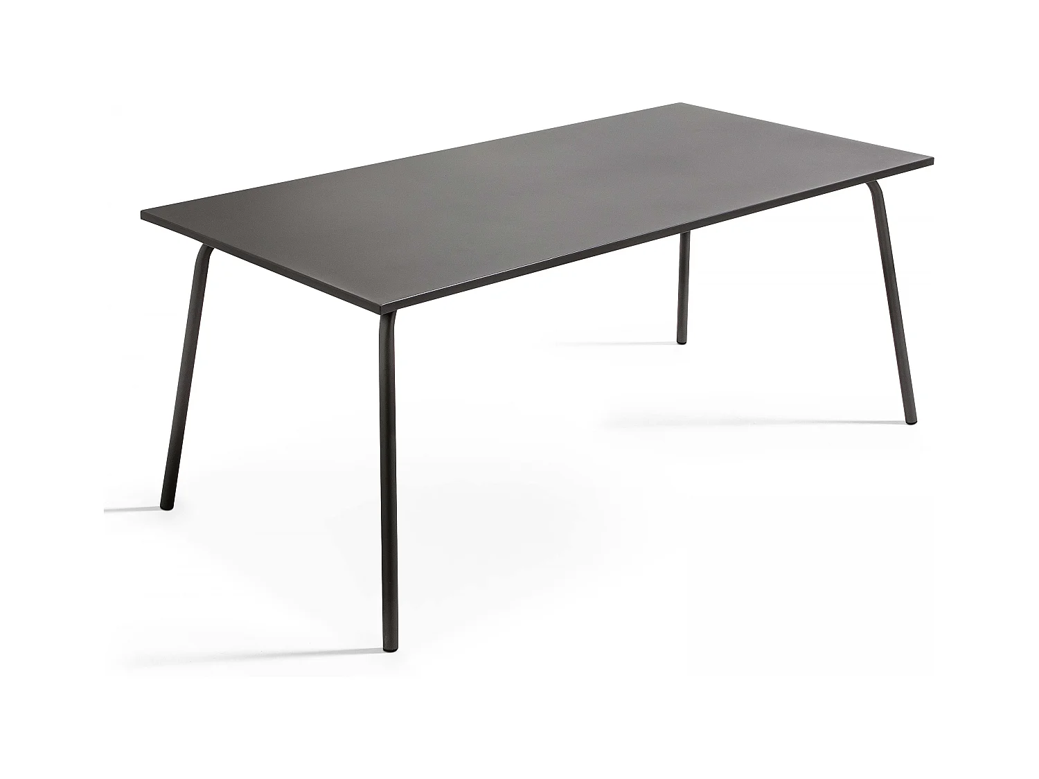 Ensemble table de jardin et 8 chaises en métal gris et vert cactus - Palavas