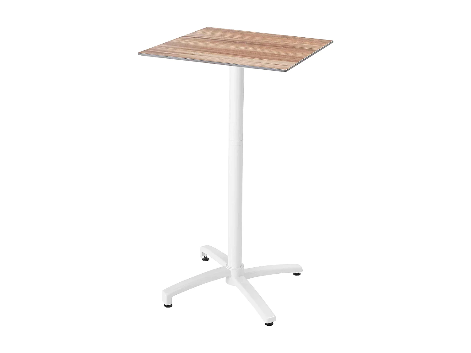 Hoge tuintafel met laminaat blad en 2 hoge stoelen