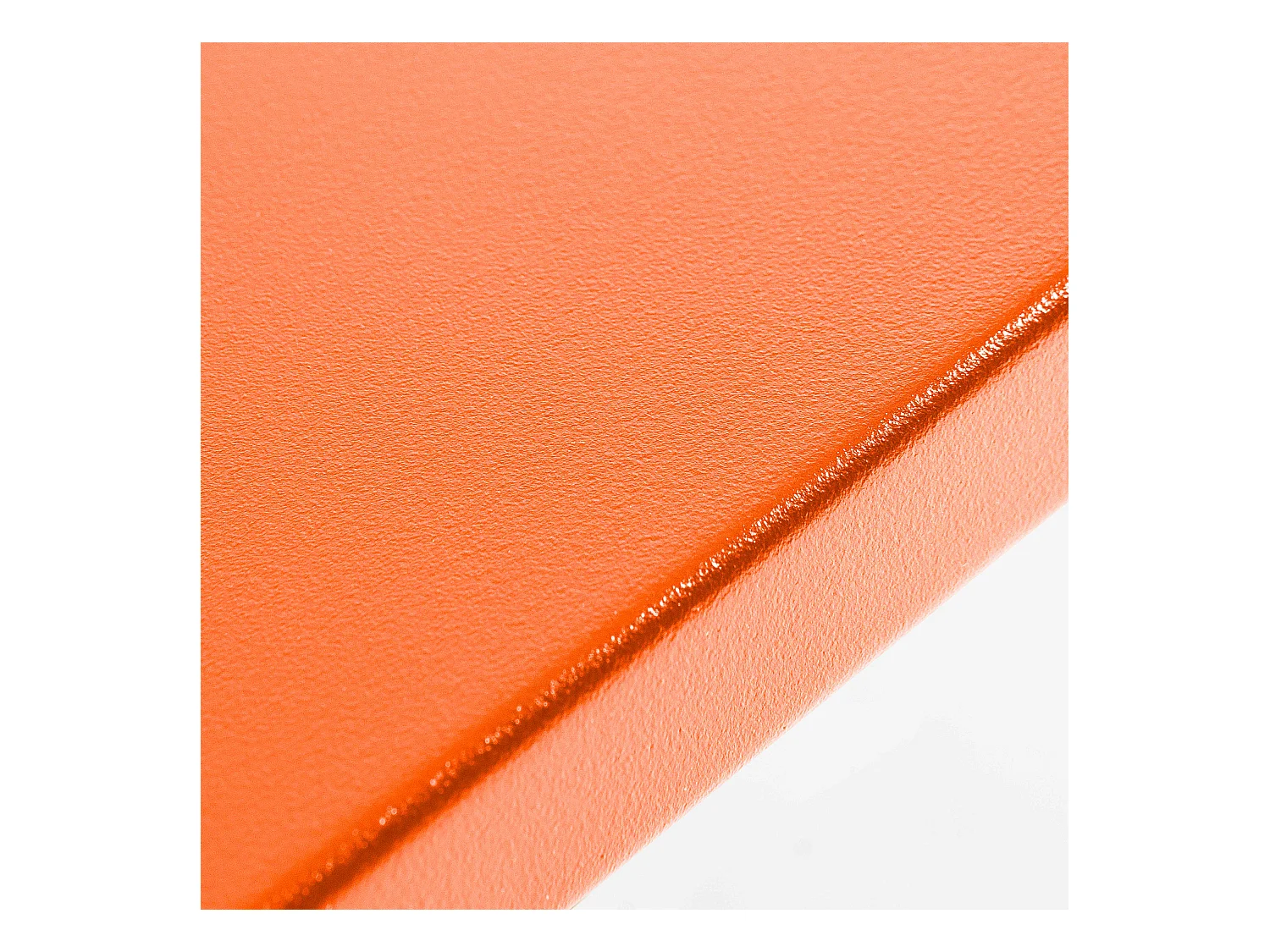 Ensemble table de jardin carrée et 8 fauteuils en métal orange - Palavas