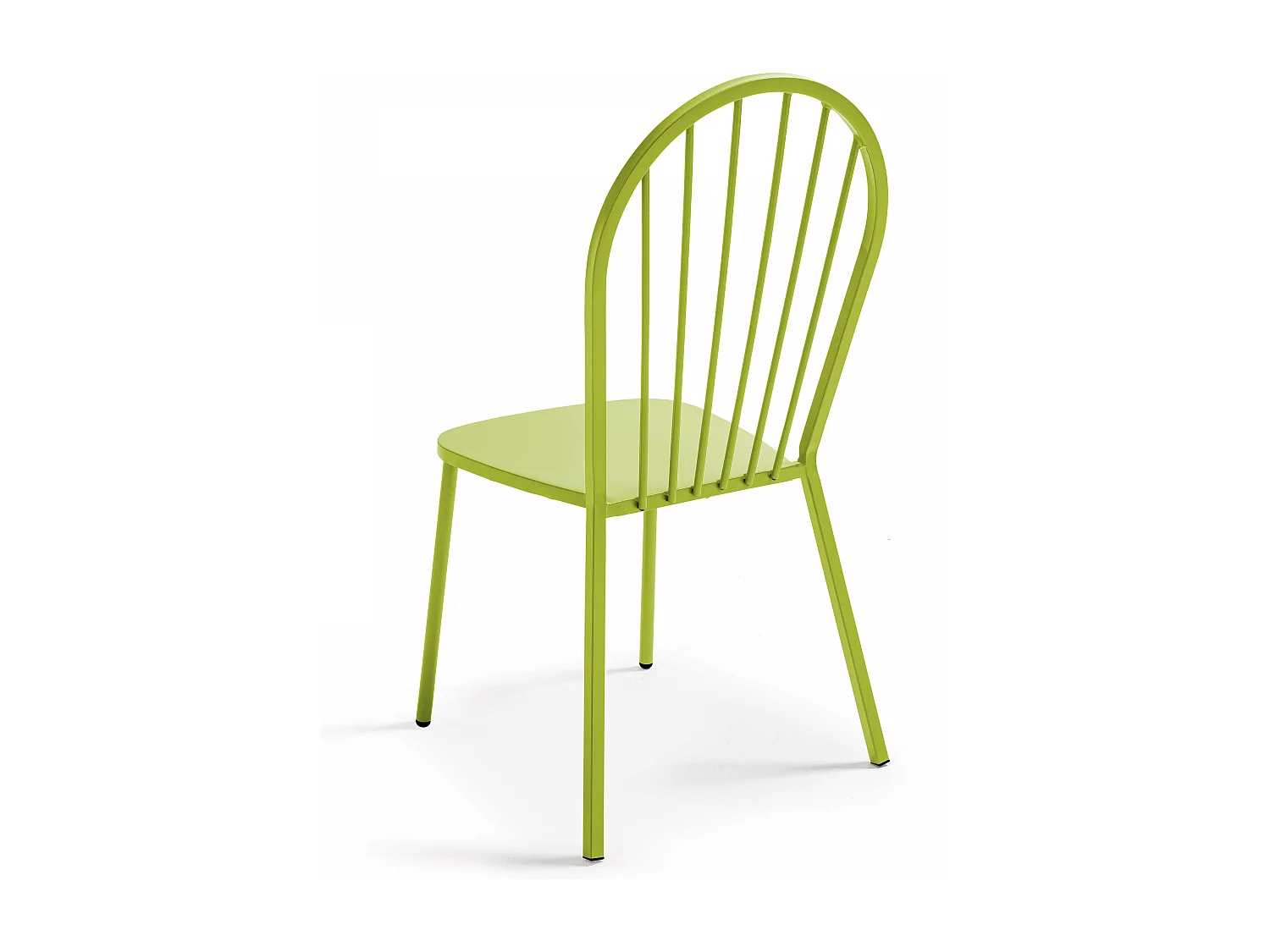 Ensemble table de jardin bistrot et 2 chaises en acier vert - Palavas
