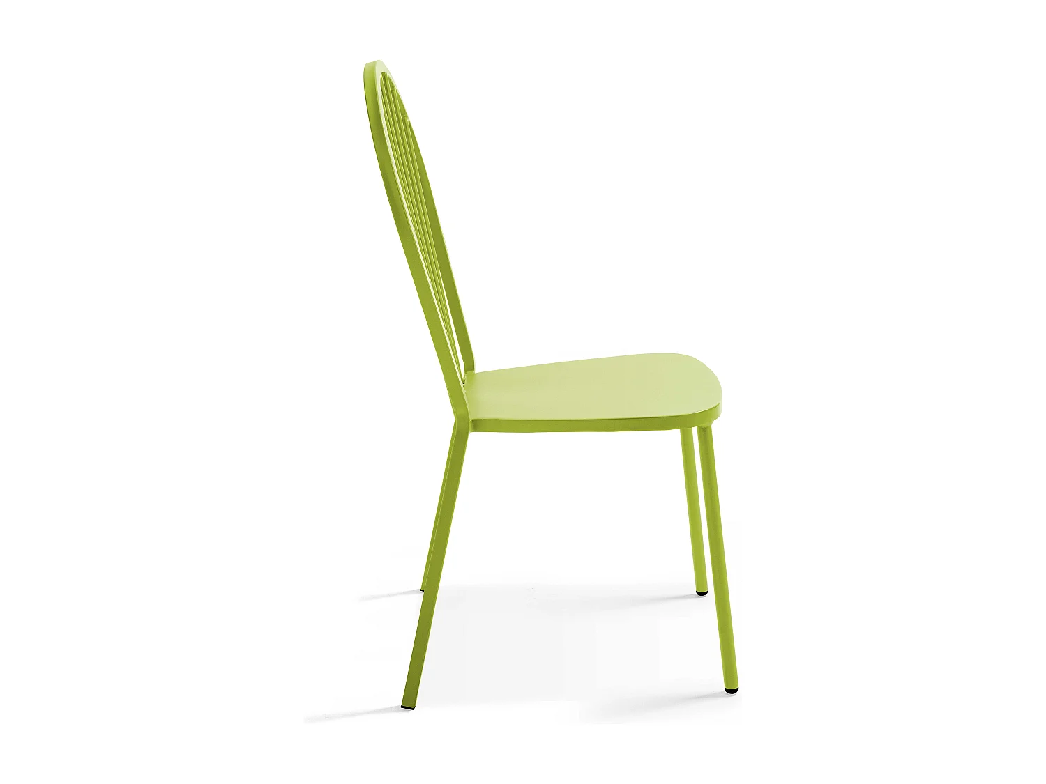 Ensemble table de jardin bistrot et 2 chaises en acier vert - Palavas