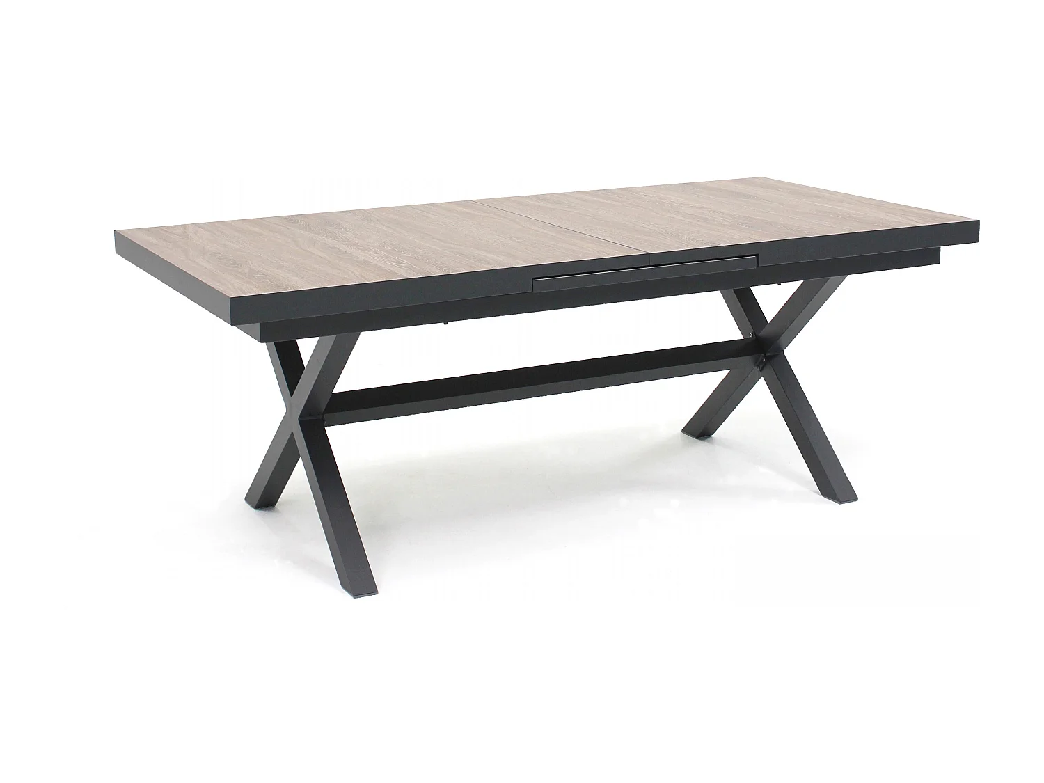 Table extensible aluminium et céramique avec 10 chaises - Tivoli