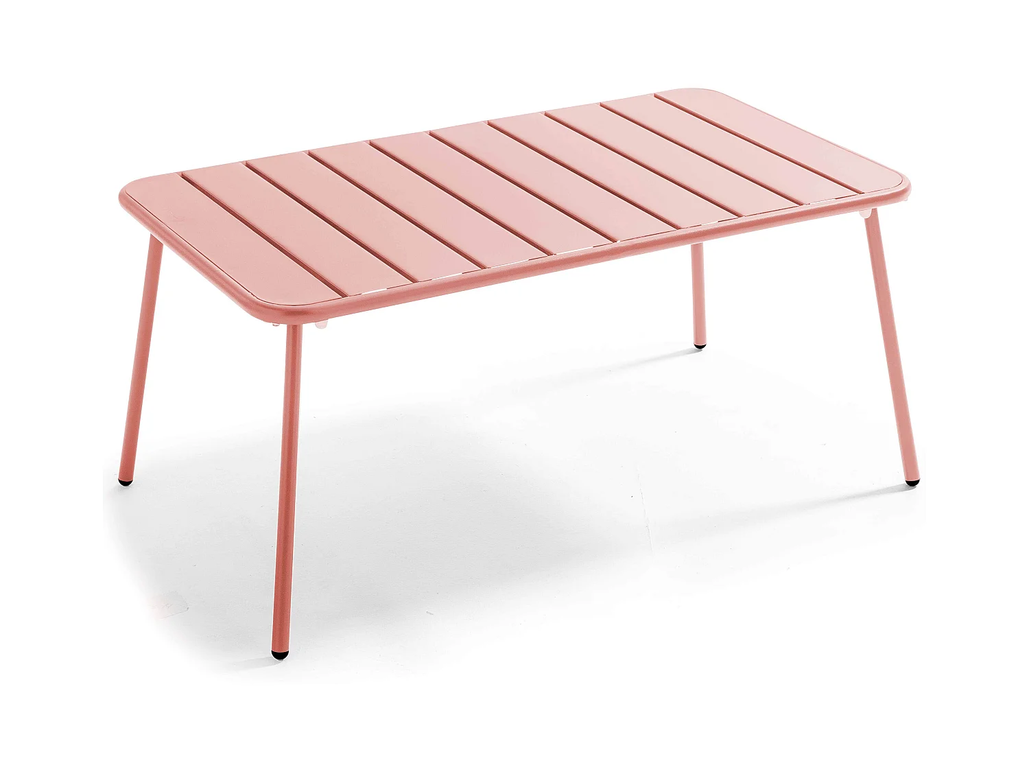 Table basse de jardin acier argile 90 x 50 cm - Palavas