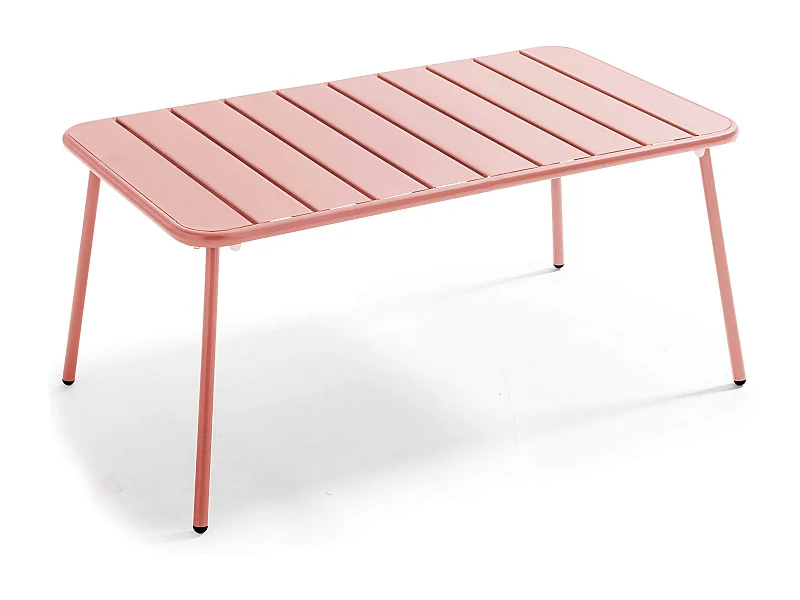 Lage tuin tafel van klei staal 90 x 50 cm