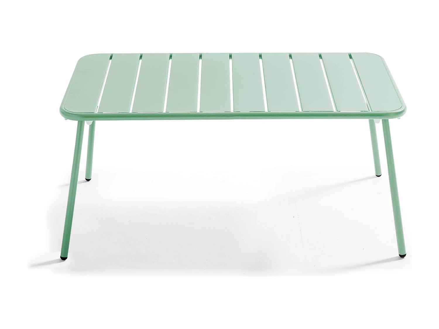 Table basse de jardin acier vert sauge 90 x 50 cm - Palavas