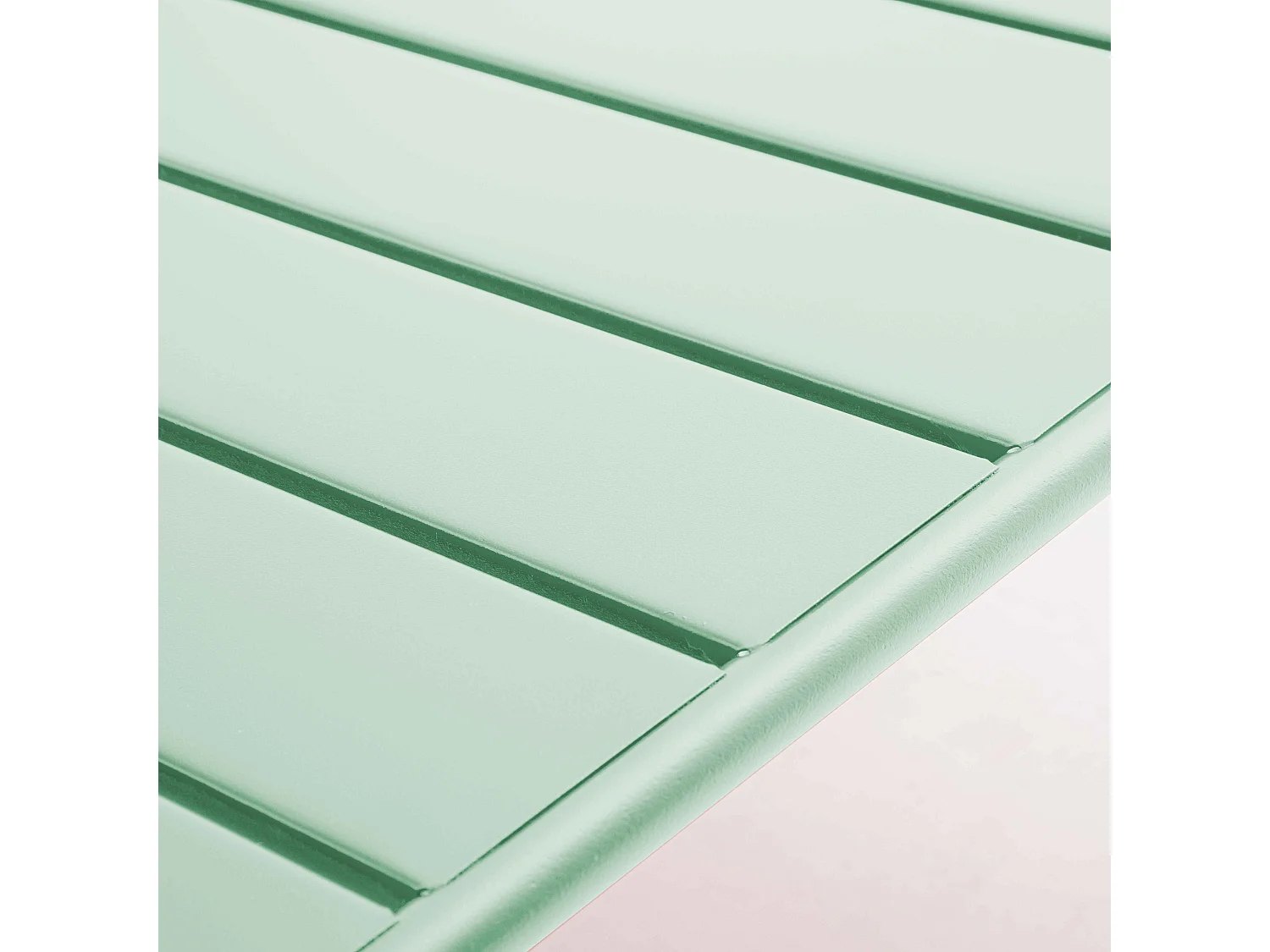 Table basse de jardin acier vert sauge 90 x 50 cm - Palavas