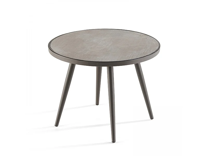 Ronde tuin salontafel met keramisch tafelblad
