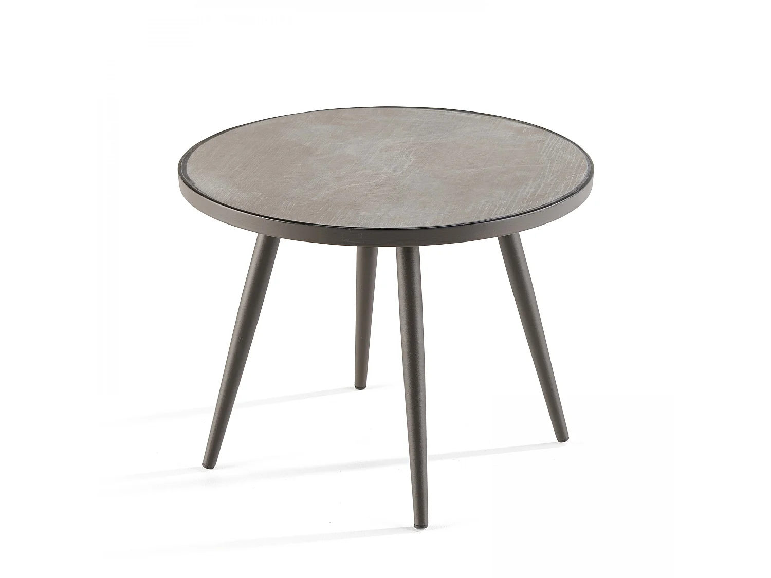 Ronde tuin salontafel met keramisch tafelblad