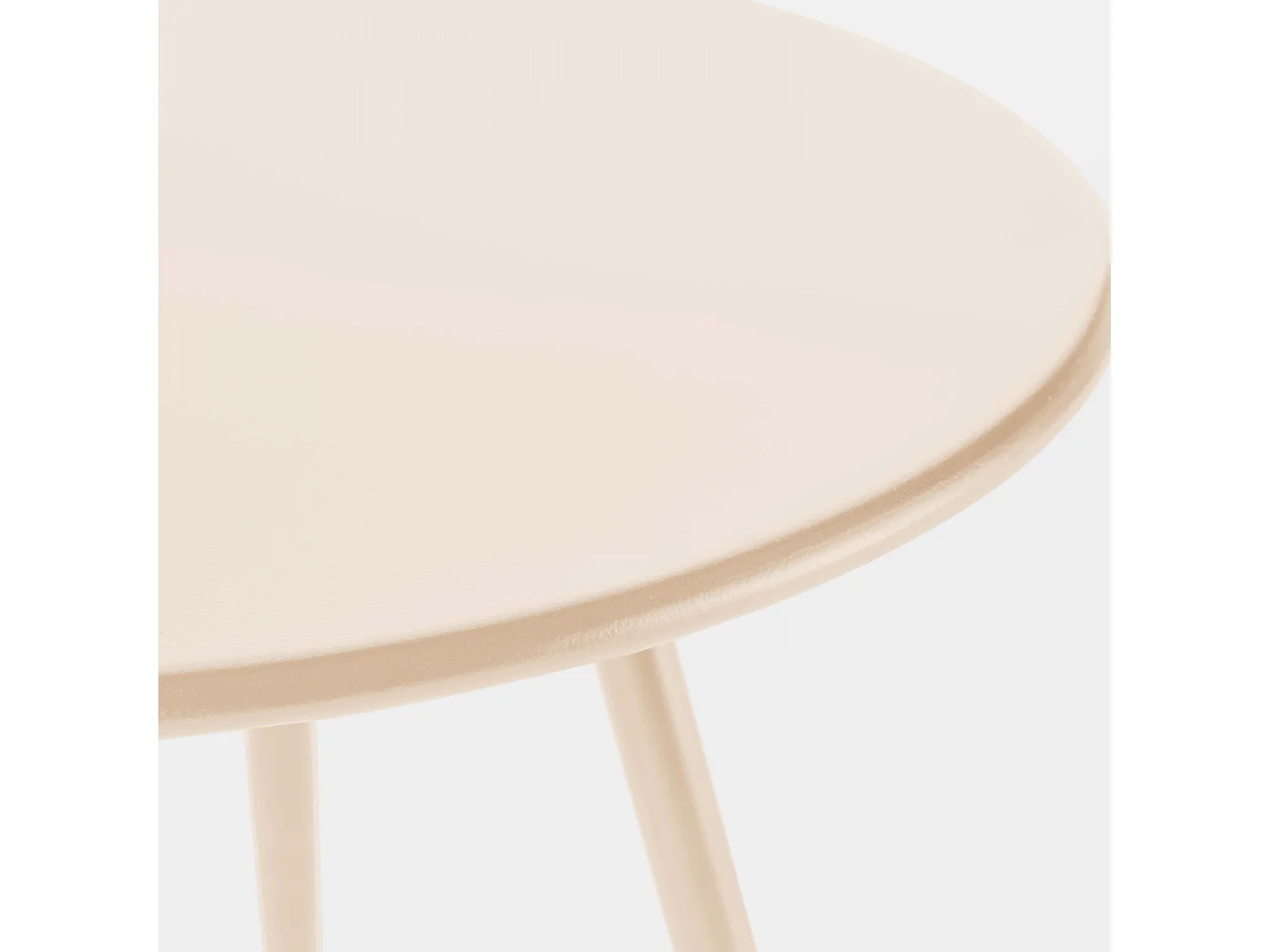 Lot de 2 tables basses de jardin en acier ivoire 50 cm - Palavas