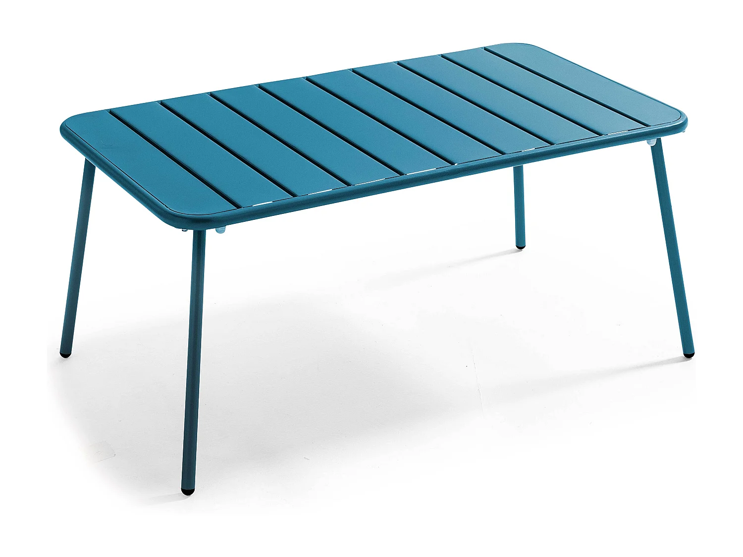 Table basse de jardin acier bleu pacific - Palavas