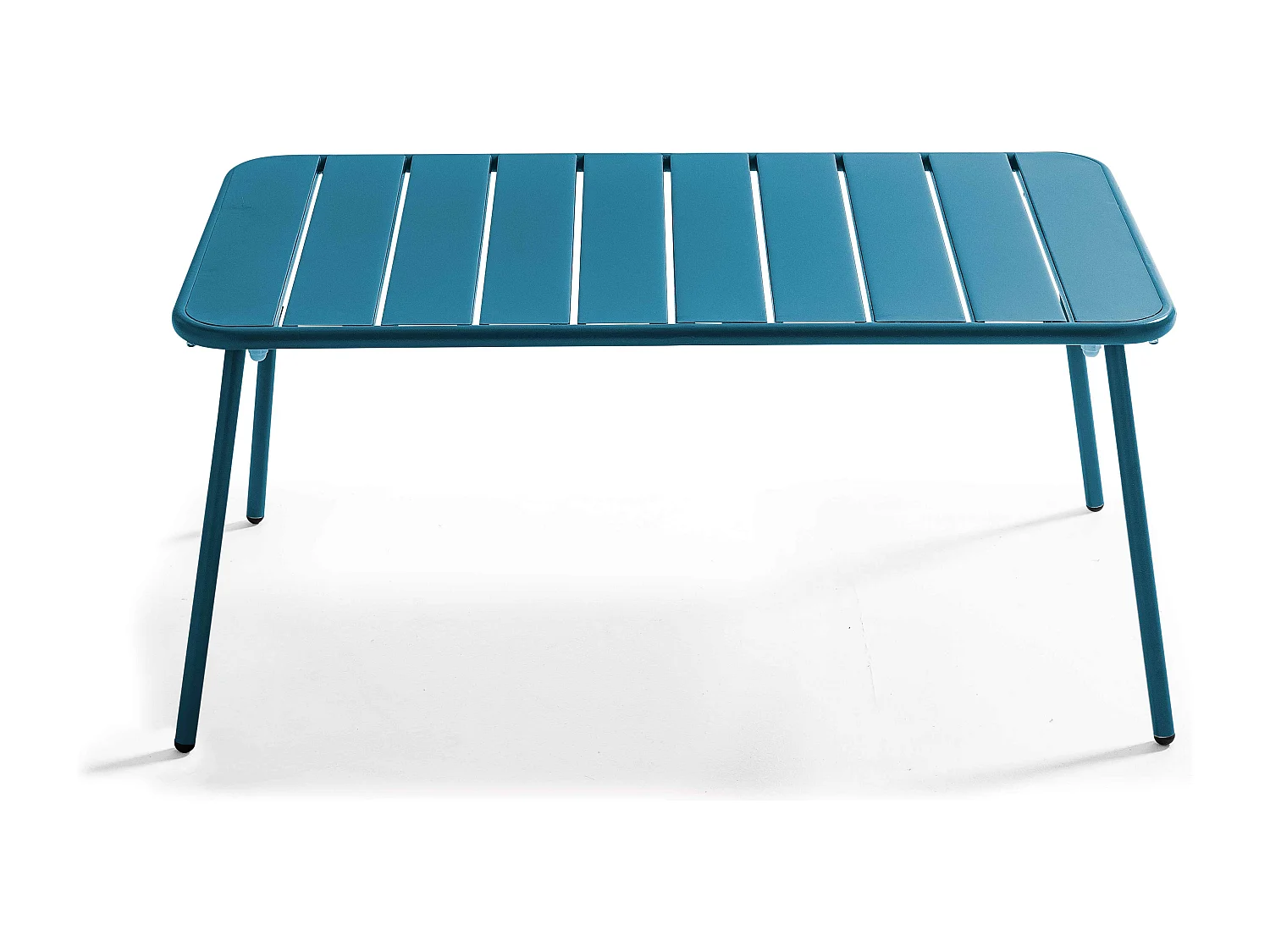 Table basse de jardin acier bleu pacific - Palavas