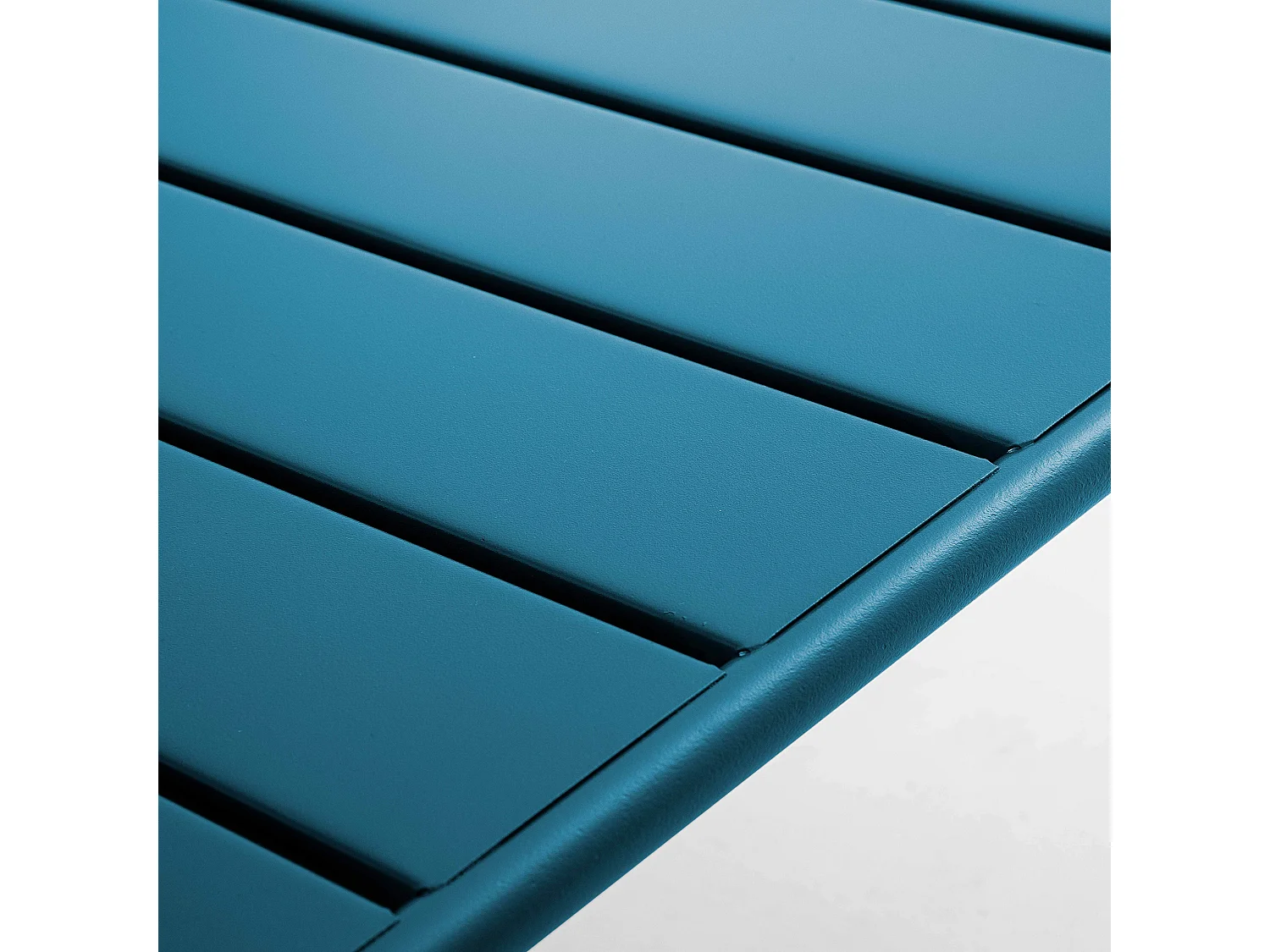 Table basse de jardin acier bleu pacific - Palavas