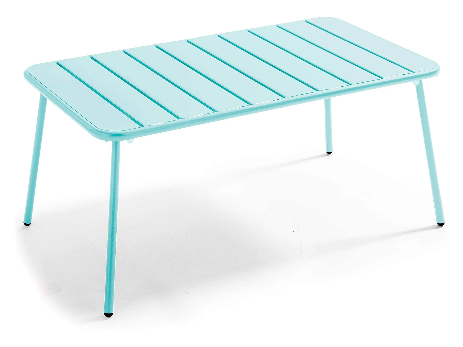 Table basse de jardin acier turquoise 90 x 50 cm - Palavas