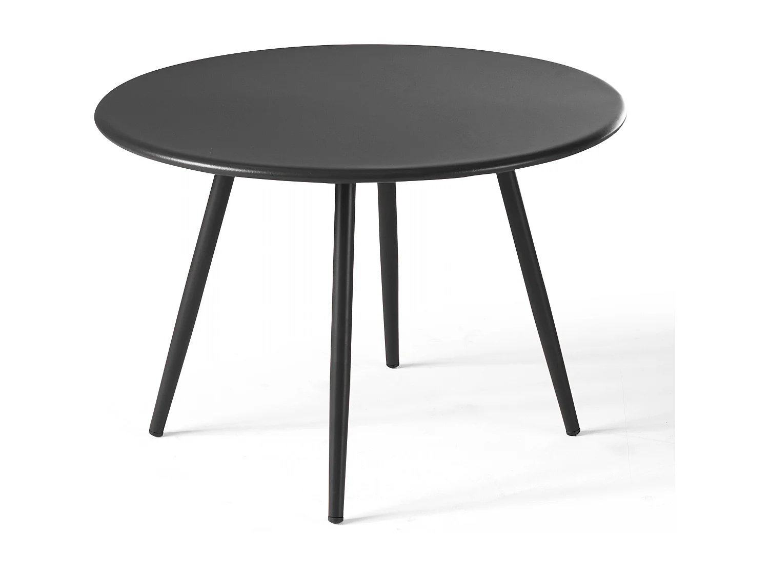 Lot de 2 tables basses de jardin en acier anthracite - Palavas