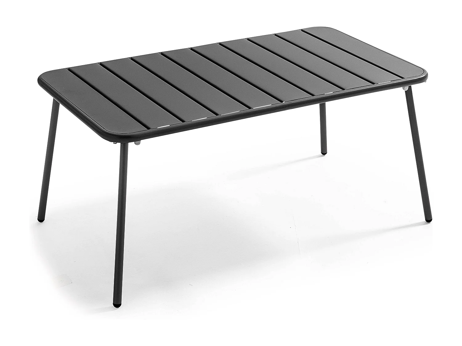 Table basse de jardin acier gris anthracite 90 x 50 cm - Palavas