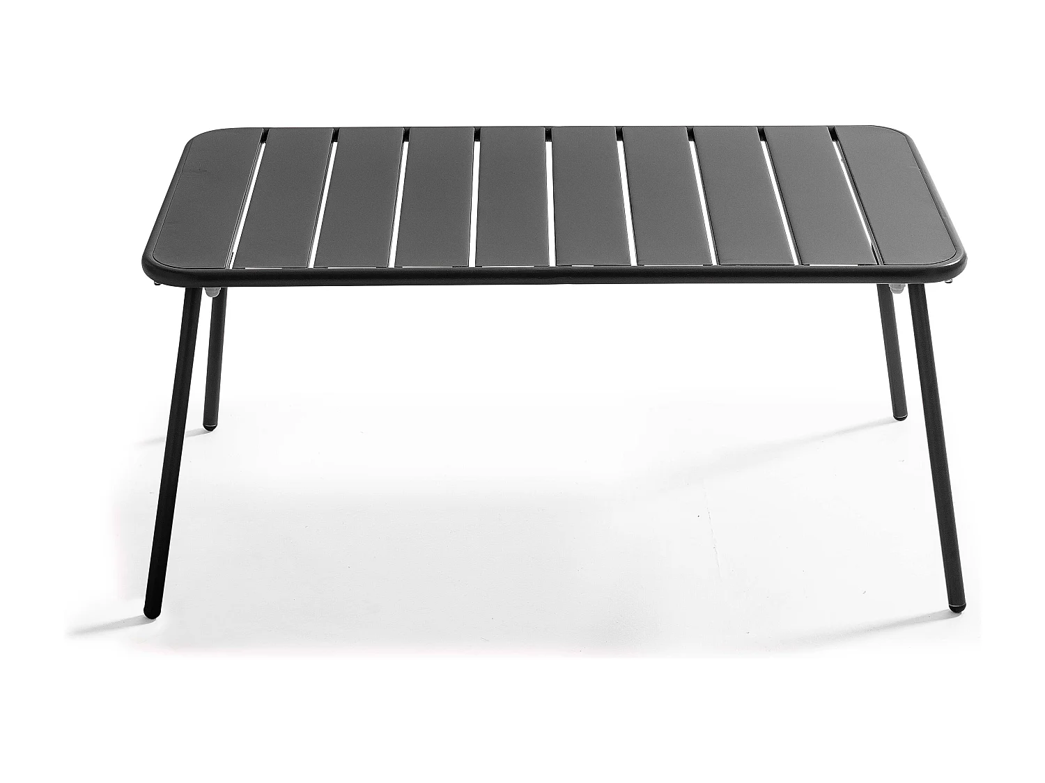 Table basse de jardin acier gris anthracite 90 x 50 cm - Palavas