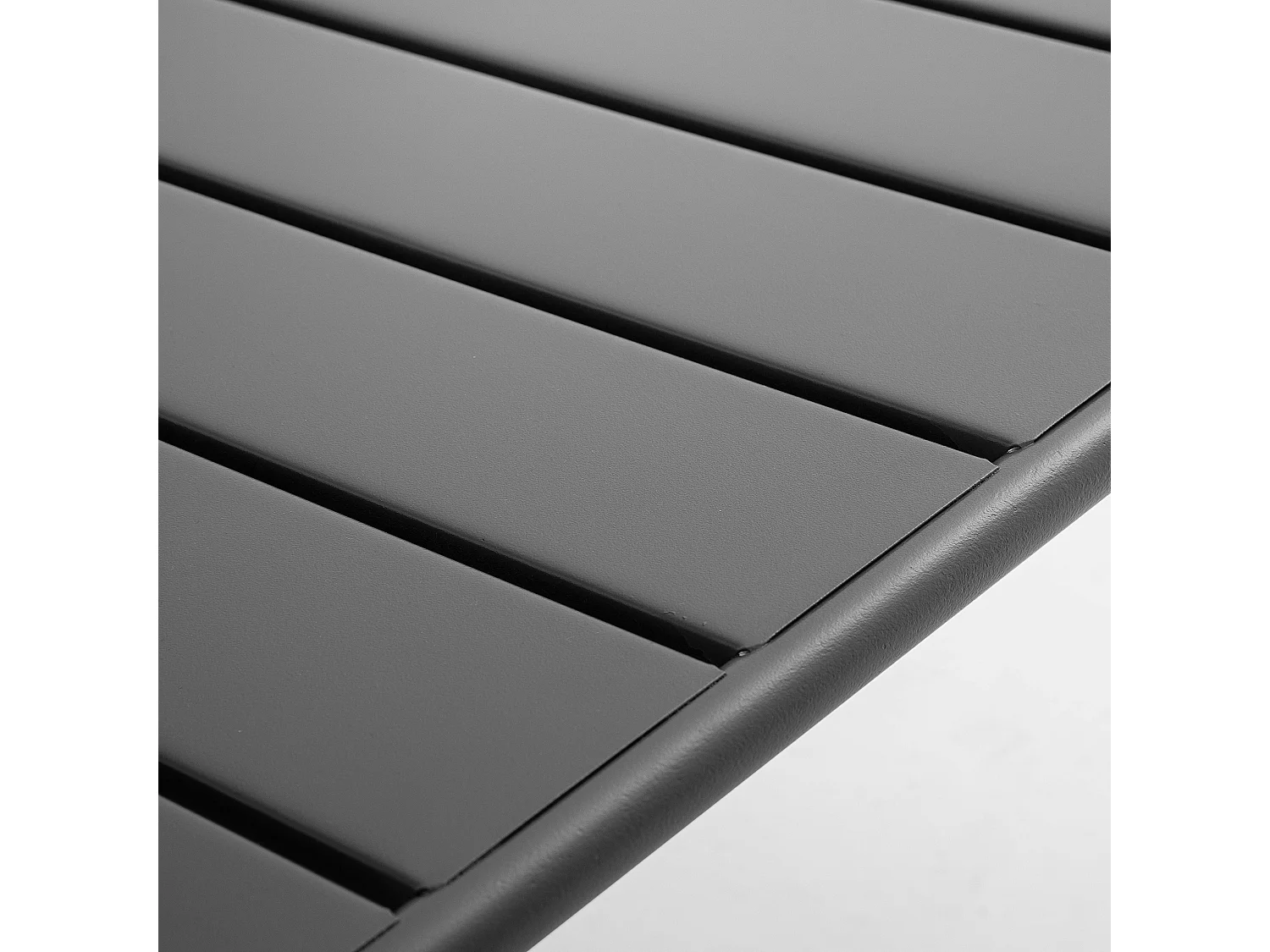 Table basse de jardin acier gris anthracite 90 x 50 cm - Palavas