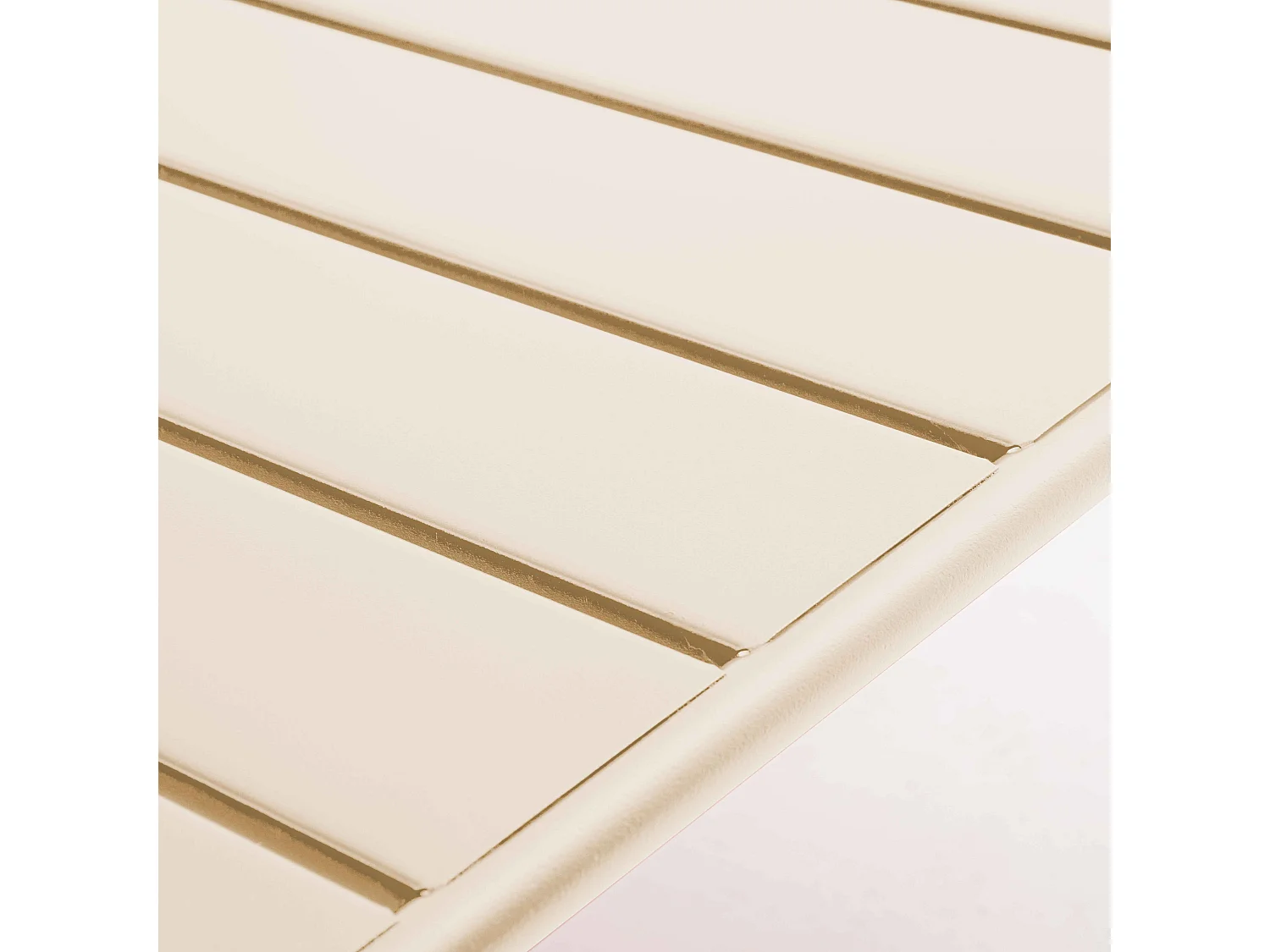 Table basse de jardin acier ivoire 90 x 50 cm - Palavas