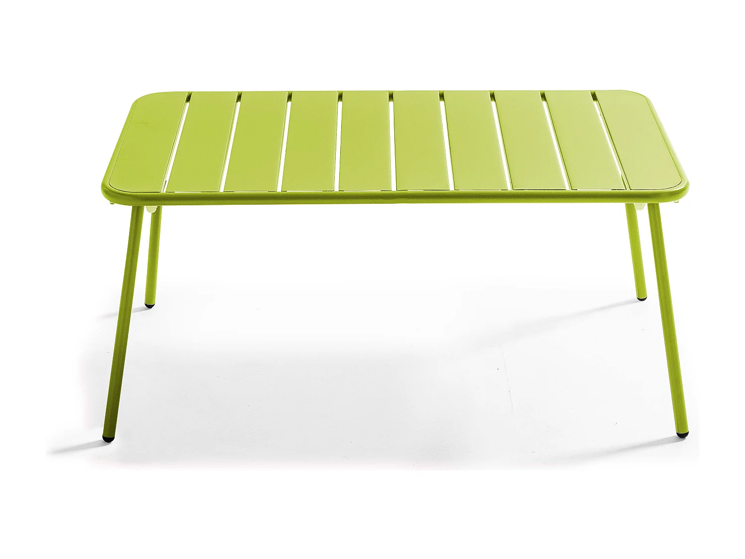 Table basse de jardin acier vert 90 x 50 cm - Palavas