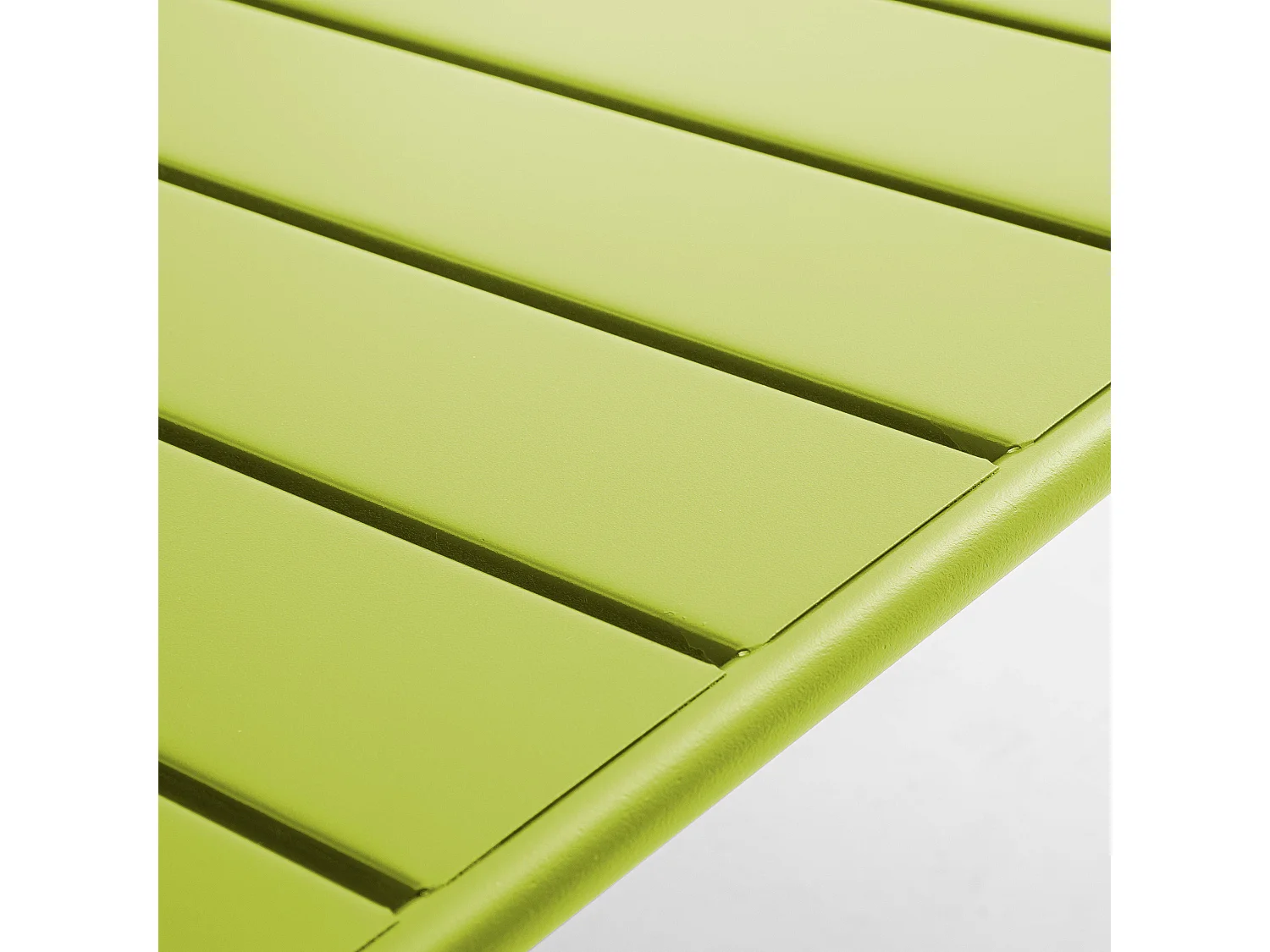 Table basse de jardin acier vert 90 x 50 cm - Palavas