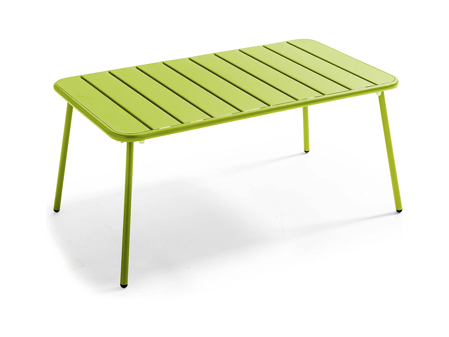 Lage tuin tafel groen staal 90 x 50 cm