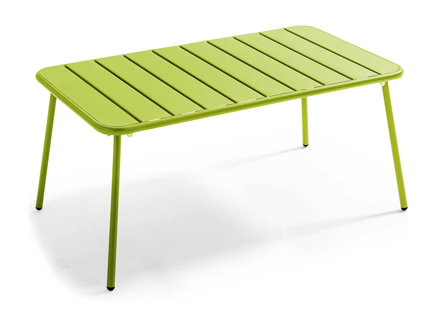 Table basse de jardin acier vert 90 x 50 cm - Palavas
