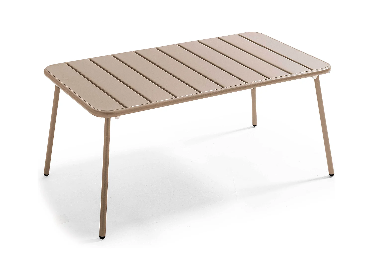 Table basse de jardin acier taupe 90 x 50 cm - Palavas