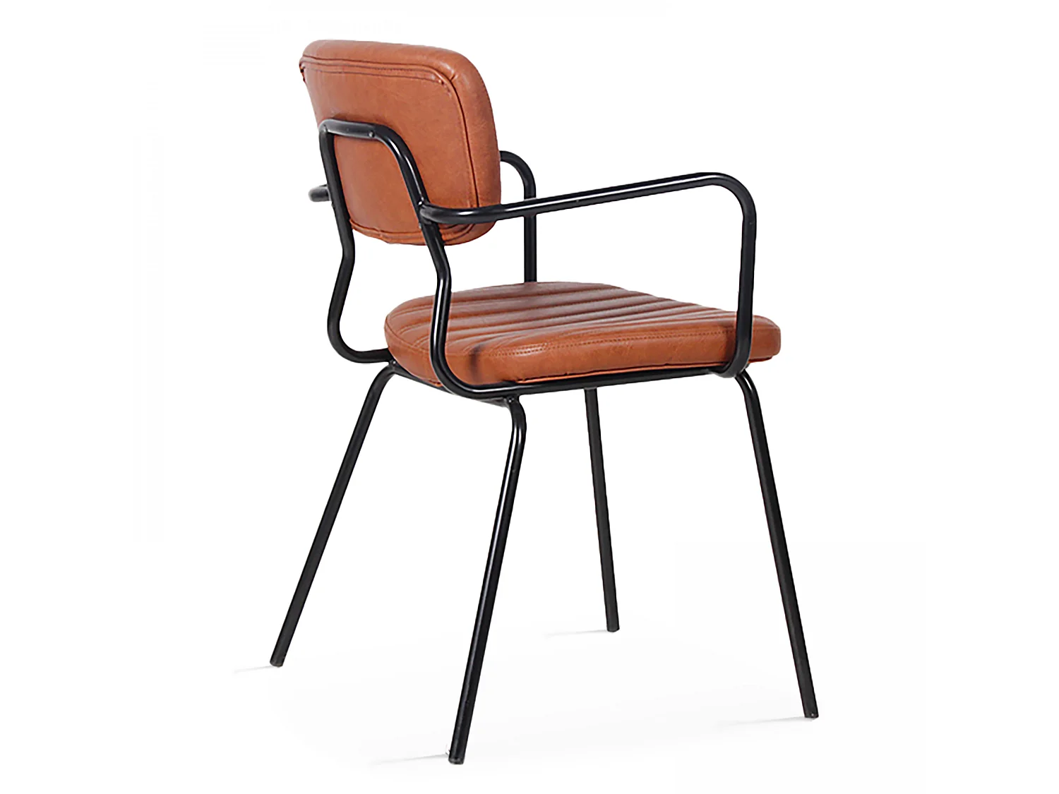 Set van 2 stoelen met beklede textielarmleuningen