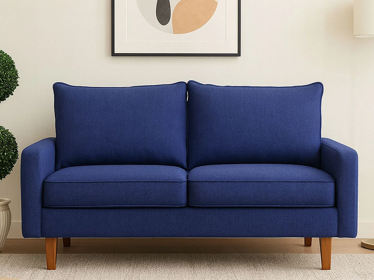 Sofá de sala Santy 3 lugares (Azul)
