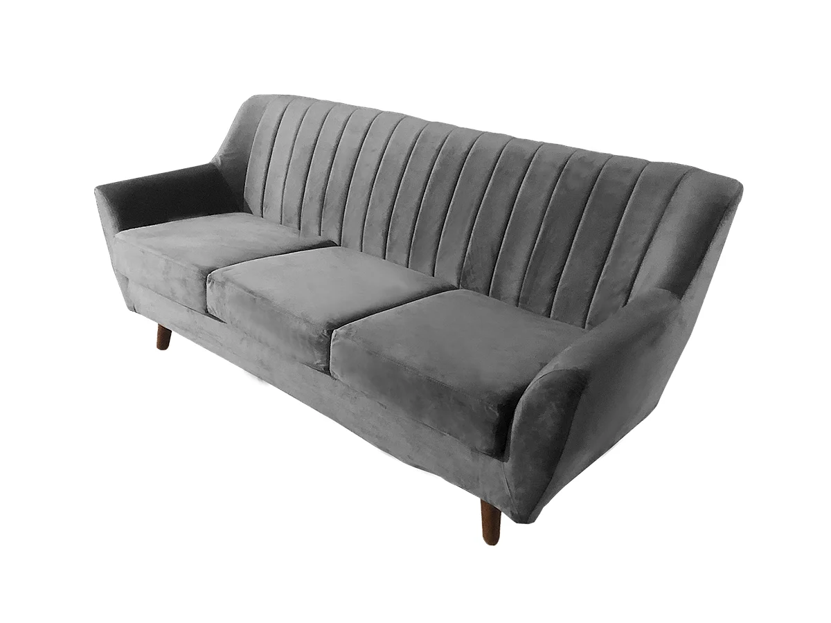 Sofá de sala Trust 3 lugares (Cinza)