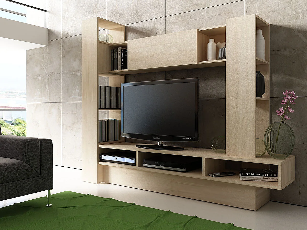 Compacto Media e Estante  Wood (carvalho)