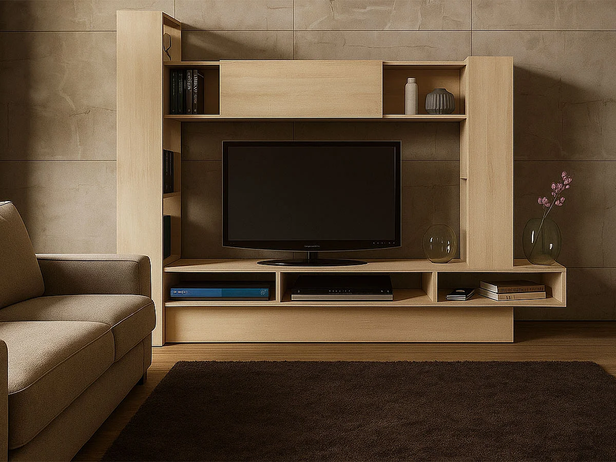 Compacto Media e Estante  Wood (carvalho)