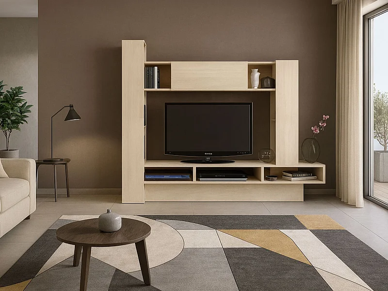 Compacto Media e Estante  Wood (carvalho)