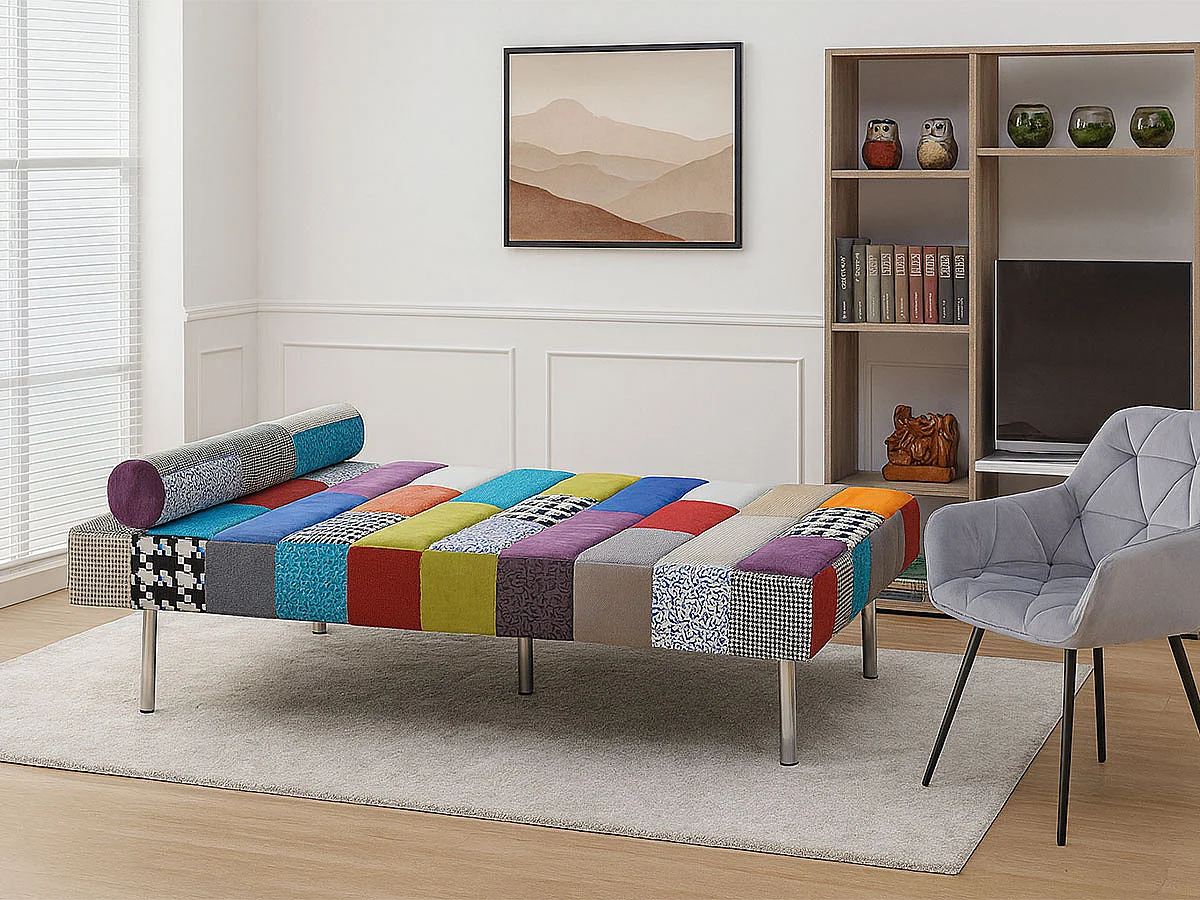 Sofá Cama Hilton (Tecido Patchwork)
